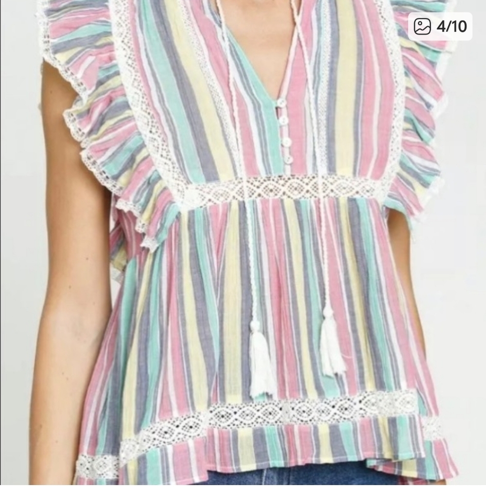 dRA Multicolor Striped Tank Top